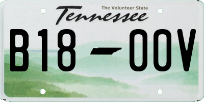 TN license plate B1800V