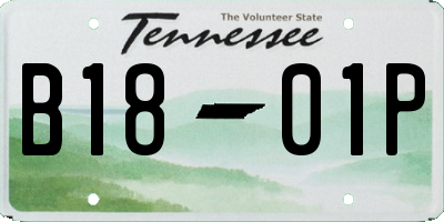 TN license plate B1801P