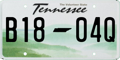 TN license plate B1804Q