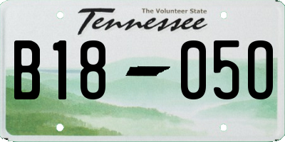 TN license plate B1805O