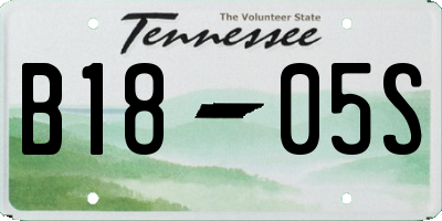 TN license plate B1805S