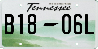 TN license plate B1806L