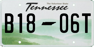 TN license plate B1806T