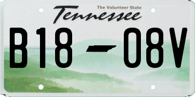 TN license plate B1808V