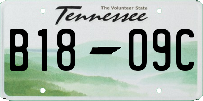 TN license plate B1809C