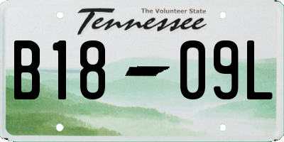 TN license plate B1809L