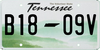 TN license plate B1809V