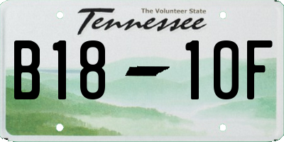 TN license plate B1810F