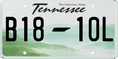 TN license plate B1810L
