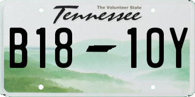 TN license plate B1810Y