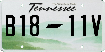 TN license plate B1811V
