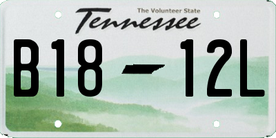 TN license plate B1812L