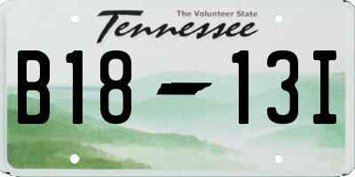 TN license plate B1813I