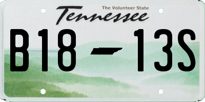 TN license plate B1813S