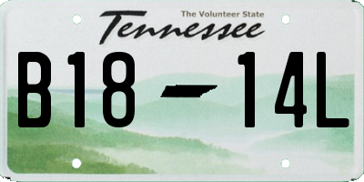 TN license plate B1814L