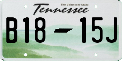 TN license plate B1815J