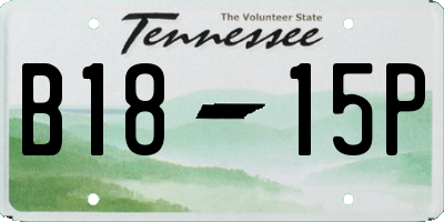 TN license plate B1815P