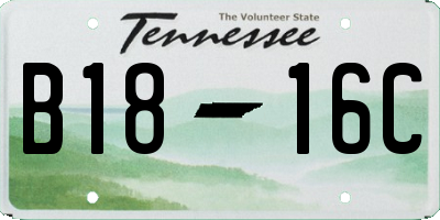 TN license plate B1816C
