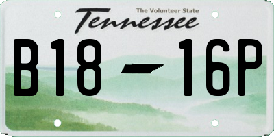 TN license plate B1816P