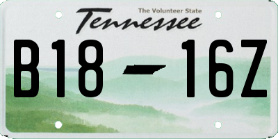 TN license plate B1816Z