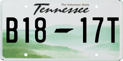 TN license plate B1817T