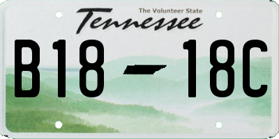 TN license plate B1818C