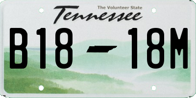TN license plate B1818M