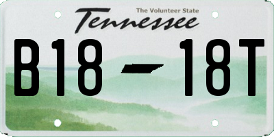 TN license plate B1818T