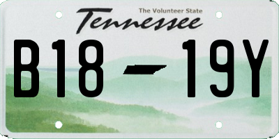TN license plate B1819Y
