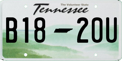 TN license plate B1820U