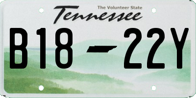 TN license plate B1822Y
