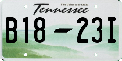 TN license plate B1823I