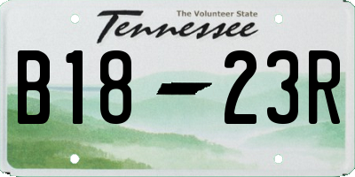 TN license plate B1823R