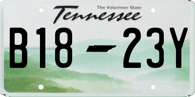 TN license plate B1823Y