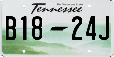 TN license plate B1824J
