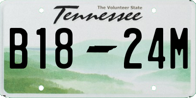 TN license plate B1824M