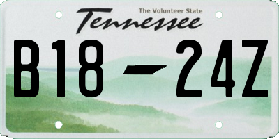TN license plate B1824Z