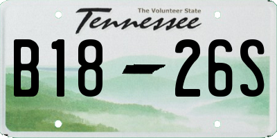 TN license plate B1826S