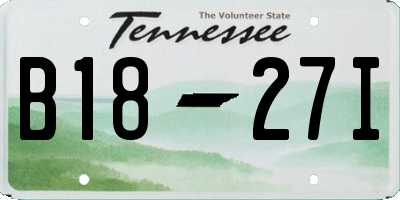 TN license plate B1827I