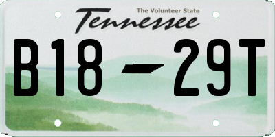 TN license plate B1829T