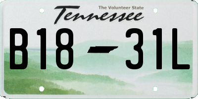 TN license plate B1831L