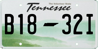 TN license plate B1832I