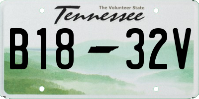 TN license plate B1832V