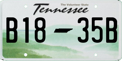 TN license plate B1835B