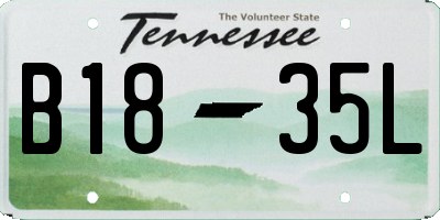 TN license plate B1835L