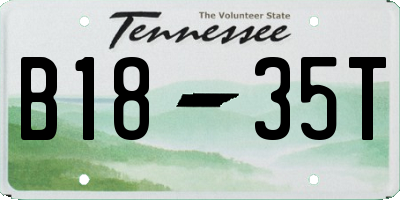 TN license plate B1835T