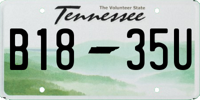 TN license plate B1835U