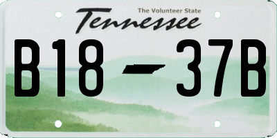TN license plate B1837B