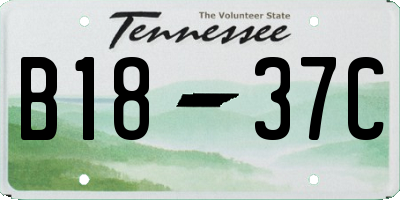 TN license plate B1837C