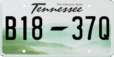 TN license plate B1837Q